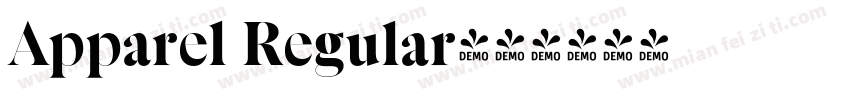 Apparel Regular字体转换